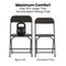 Emma and Oliver 4 Pack of Zia All-Weather, Extra Wide Contoured Plastic Folding Chairs with Metal Frame and 650 lb. Static Weight Capacity